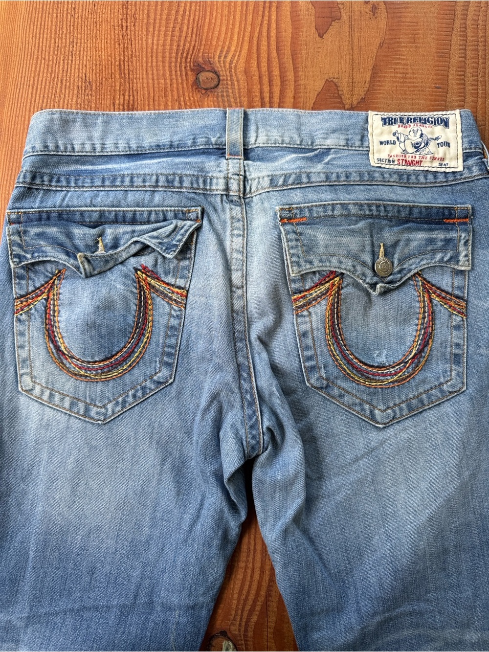 True Religion Slim Straight Light Blue Washed Jeans